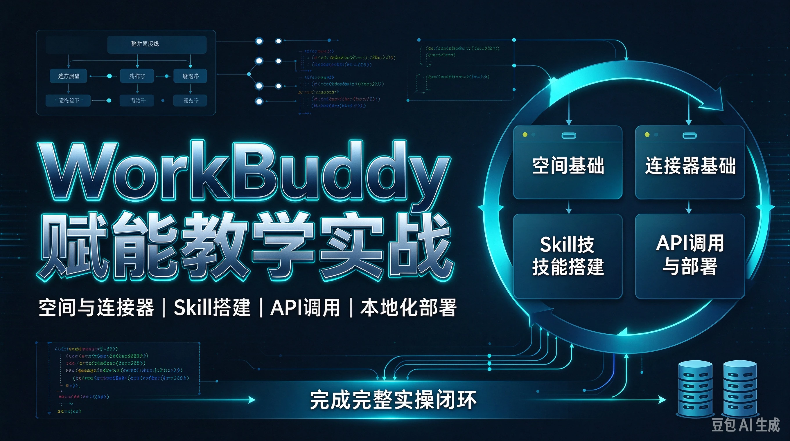 【精】WorkBuddy赋能教学实战，带你掌握空间与连接器基础，自主搭建各类skill技能，完成API调用与本地化部署的完整实操闭环-离锋创库