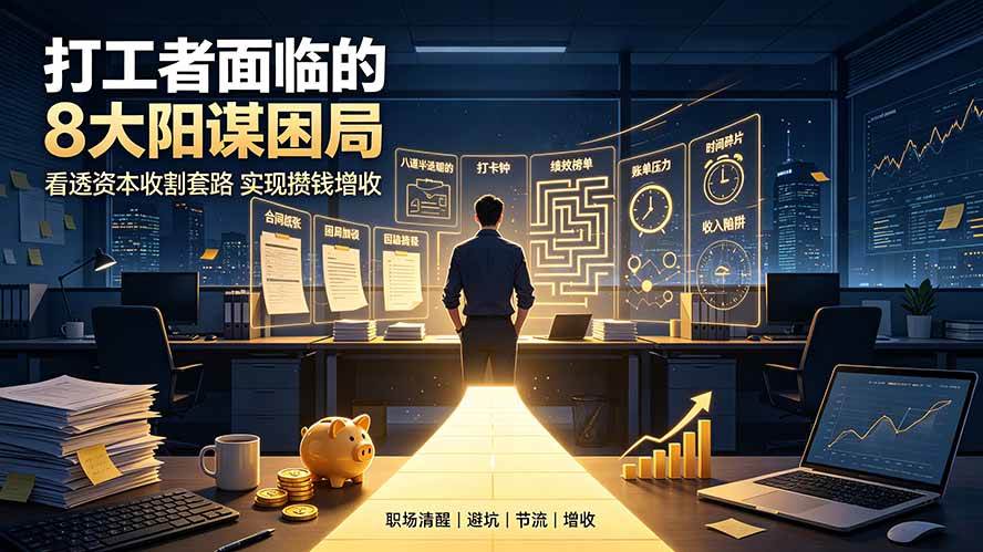 (19448期)付费文章:打工者面临的8大阳谋困局,看透资本收割套路实现攒钱增收-离锋创库