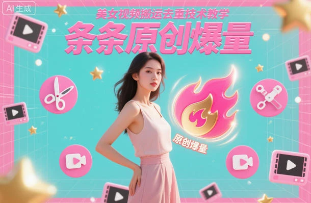 美女视频搬运去重技术教学,条条原创爆量-离锋创库