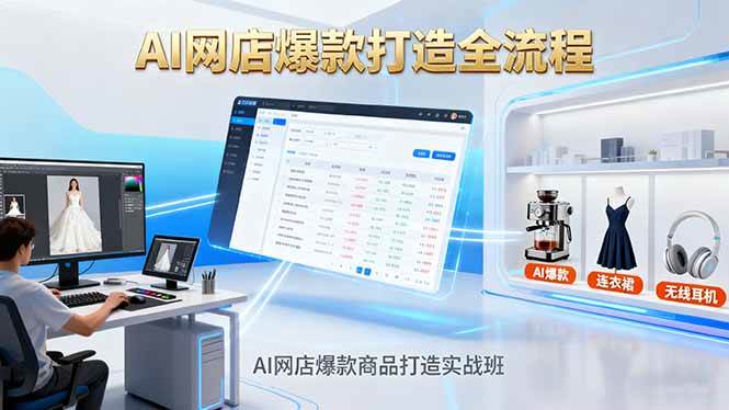 （16326期）AI网店爆款商品打造实战班：AI技术实现商品图智能处理，快速搭建AI网店-离锋创库