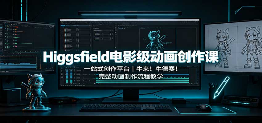 Higgsfield电影级动画创作课:一站式创作平台,牛来!牛德赛!完整动画制作流程教学-离锋创库