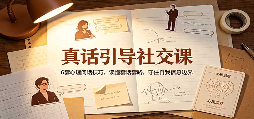 真话引导社交课:6套心理问话技巧,读懂套话套路,守住自我信息边界-离锋创库