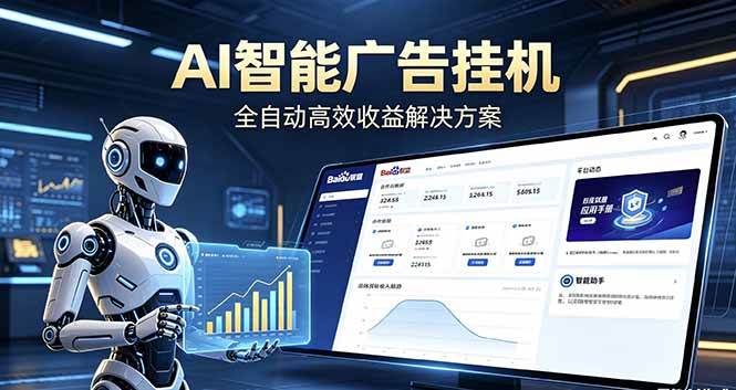 （18661期）Ai智能广告挂机 别再瞎折腾了！这个全自动挂机项目，新手当天见钱，告别频繁换项目的烦恼-离锋创库