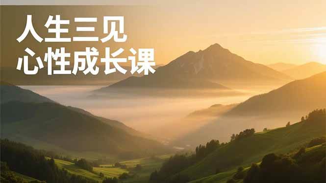 （16897期）人生三见心性成长课，见天地众生自己，搞透人性安顿身心，活出清晰自我，内在富足无价-离锋创库