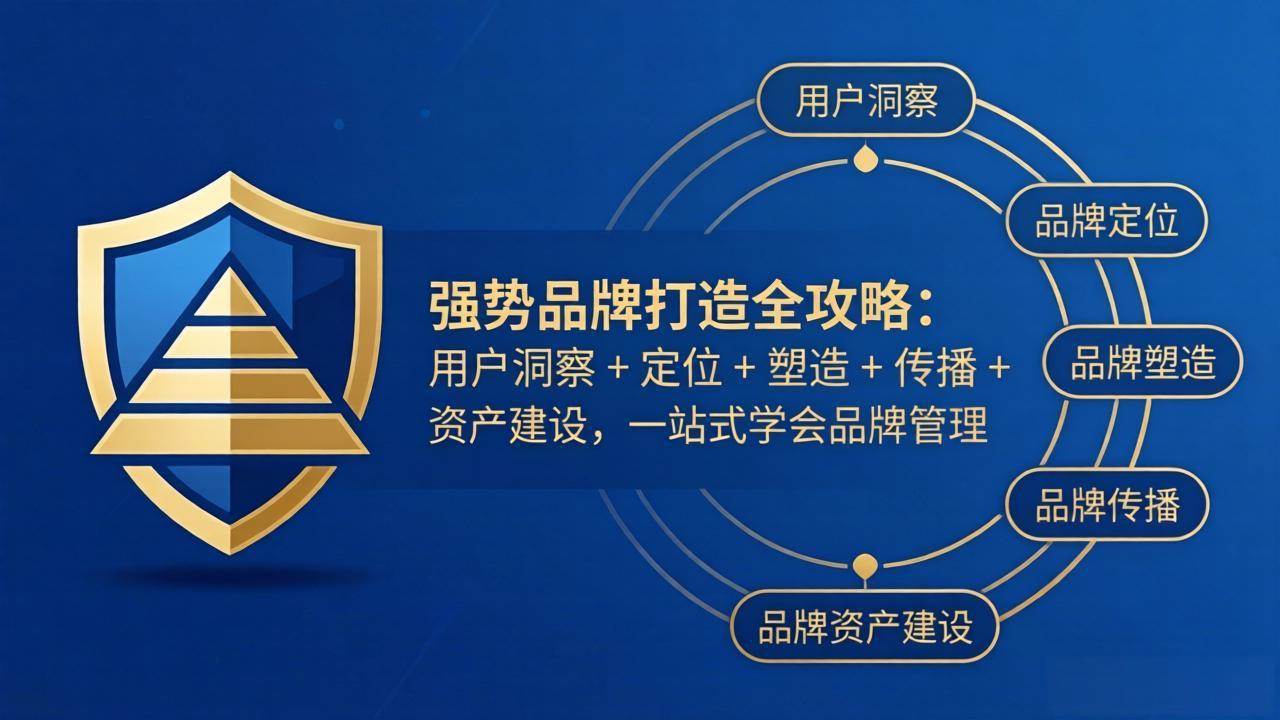 （17889期）强势品牌打造全攻略：用户洞察 + 定位 + 塑造 + 传播 + 资产建设，一站式学会品牌管理-离锋创库