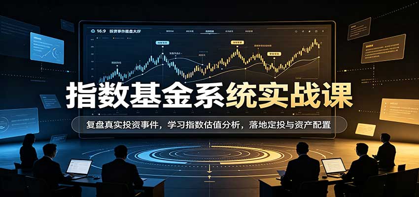 指数基金系统实战课：复盘真实投资事件，学习指数估值分析，落地定投与资产配置-离锋创库