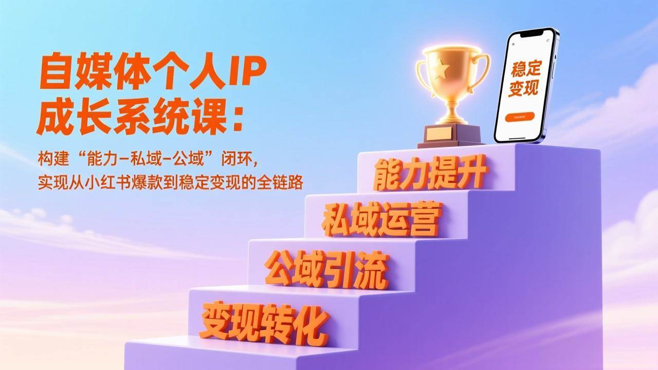 （17192期）自媒体个人IP成长系统课：构建“能力-私域-公域”闭环，实现从小红书爆款到稳定变现的全链路-离锋创库