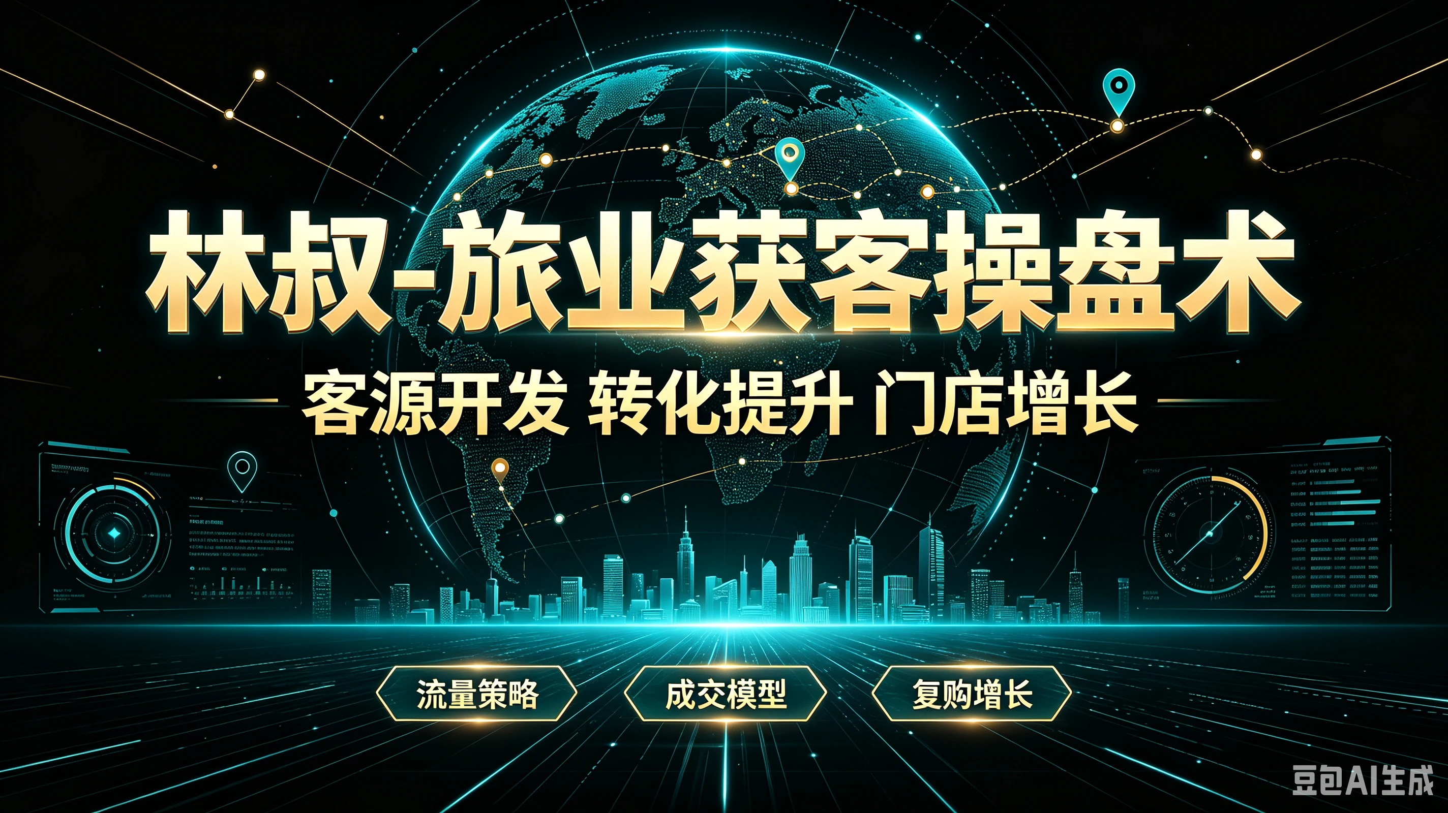 【精】林叔-旅业获客操盘术客源开发转化提升门店增长流量策略、成交模型、复购增长-离锋创库