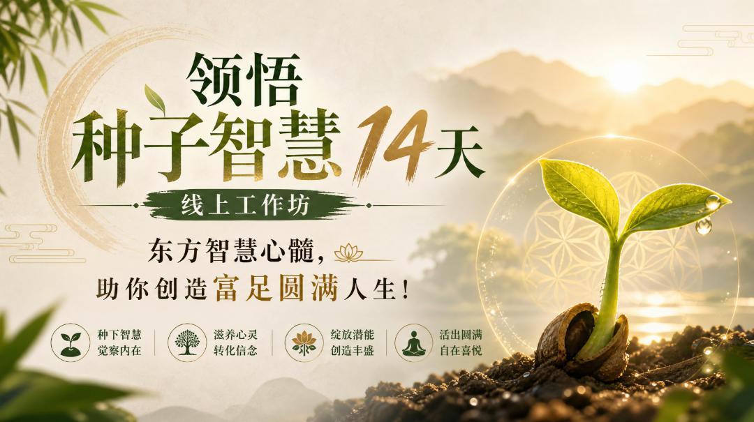 鹿大米领悟种子智慧14天线上工作坊,东方智慧心髓,助你创造富足圆满人生!-离锋创库