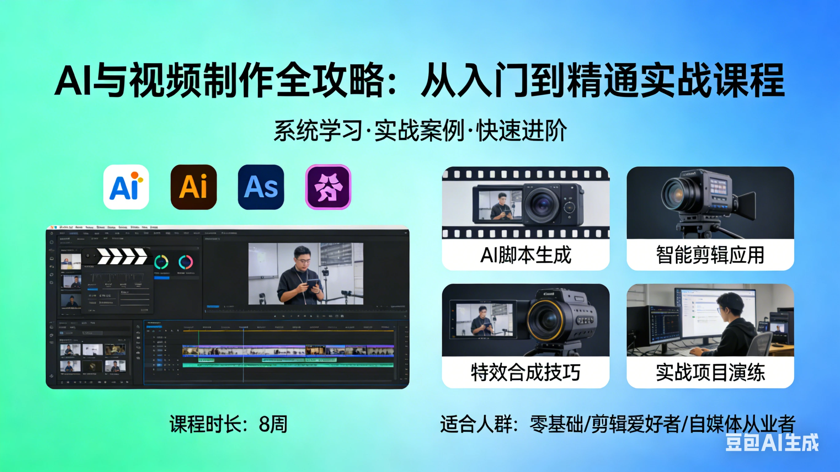 【精】AI与视频制作全攻略:从入门到精通实战课程 【精】AI与视频制作全攻略:从入门到精通实战课程