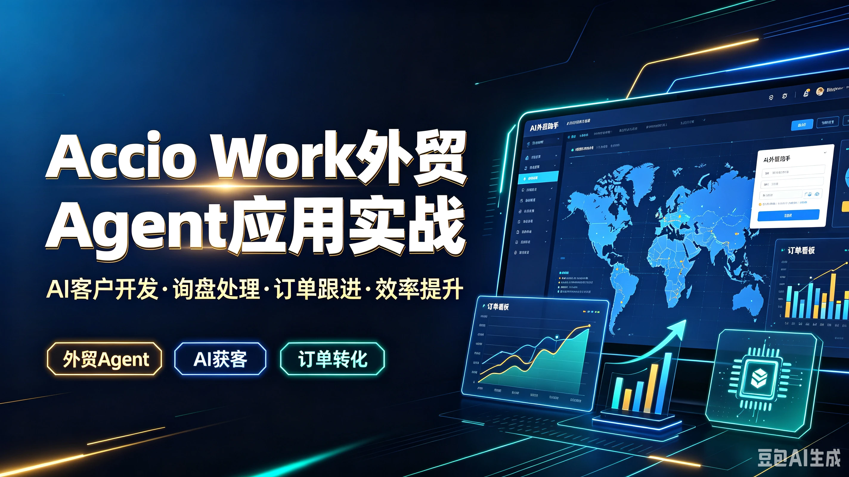 【精】Accio Work外贸Agent应用实战、AI客户开发·询盘处理·订单跟进·效率提升外贸AgentAI获客订单转化-离锋创库
