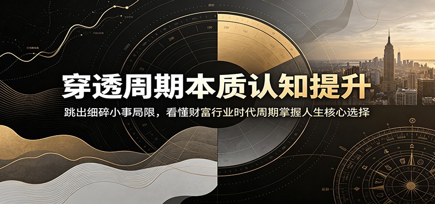穿透周期本质认知提升:跳出细碎小事局限,看懂财富行业时代周期掌握人生核心选择-离锋创库