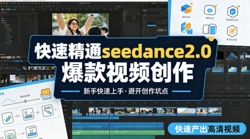 【精】快速精通seedance2.0爆款视频创作，快速产出高清视频，避开大量创作坑点，新手也能快速上手-离锋创库