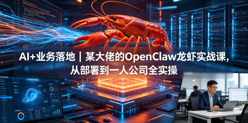 AI+业务落地｜某大佬的OpenClaw小龙虾实战课，从部署到一人公司全实操-离锋创库