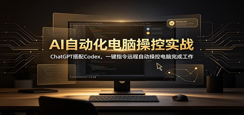AI自动化电脑操控实战：ChatGPT搭配Codex，一键指令远程自动操控电脑完成工作-离锋创库
