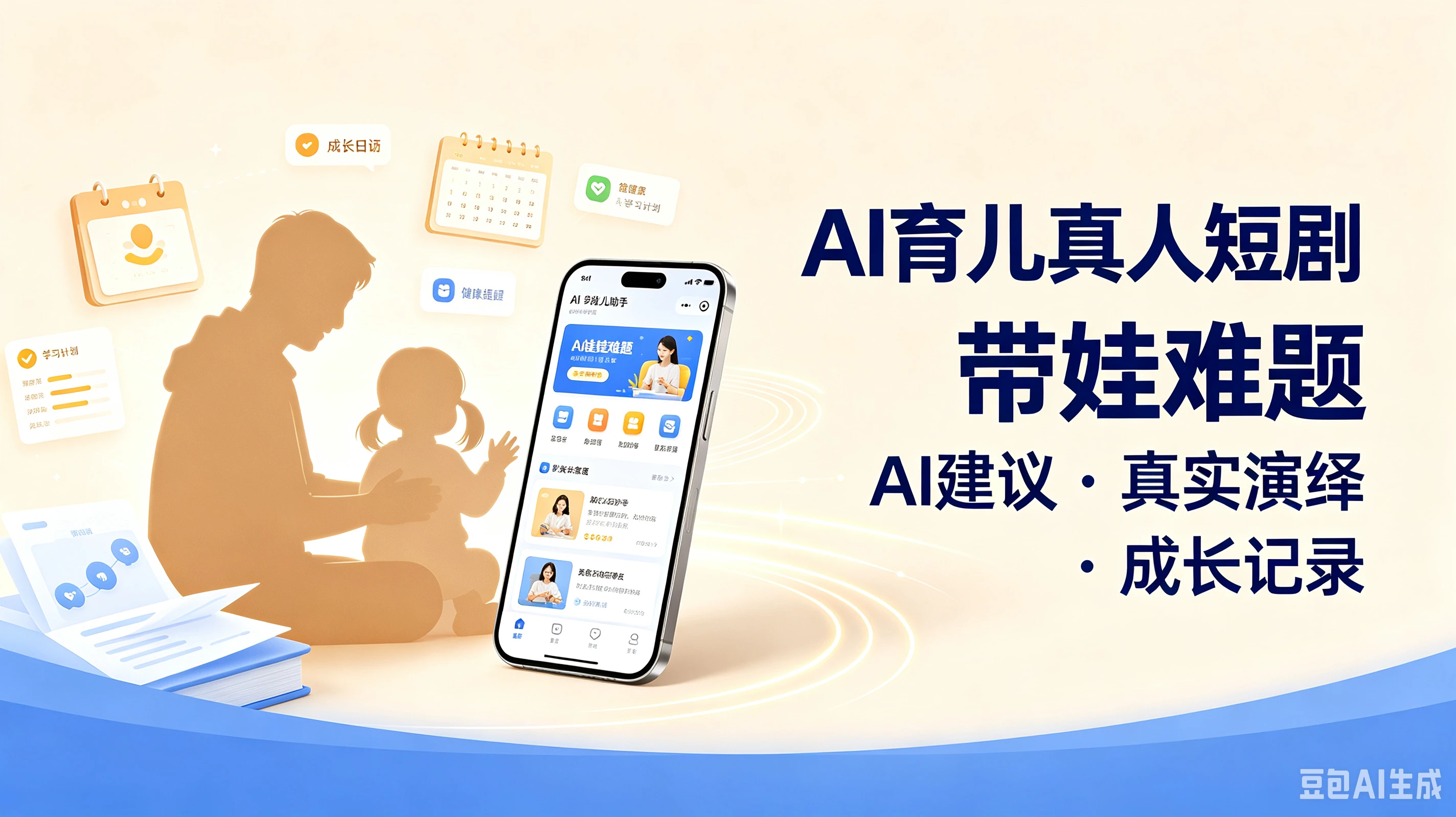 【精】AI育儿真人短剧带娃难题，AI建议·真实演绎·成长记录-离锋创库