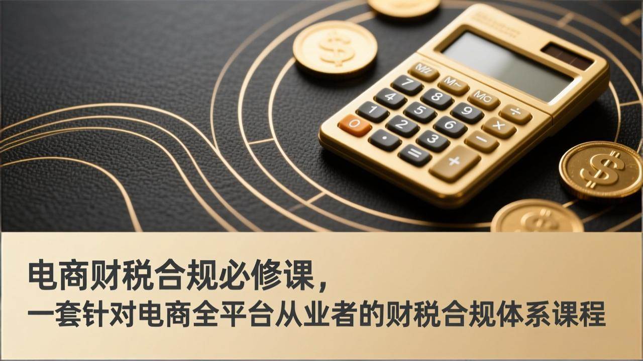 （17359期）电商财税合规必修课，是一套针对电商全平台从业者的财税合规体系课程-离锋创库