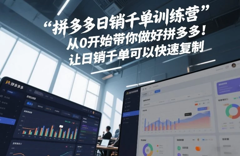 【精】拼多多日销千单训练营，从0开始带你做好拼多多，让日销千单可以快速复制(更新26年8月)-离锋创库