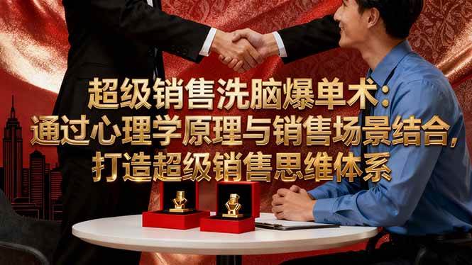 （16370期）超级销售洗脑爆单术：通过心理学原理与销售场景结合,打造超级销售思维体系-离锋创库