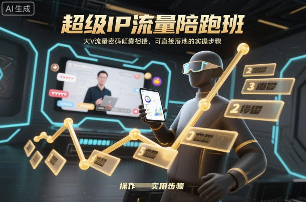 【精】超级IP流量陪跑班，大V流量密码倾囊相授，可直接落地的实操步骤-离锋创库