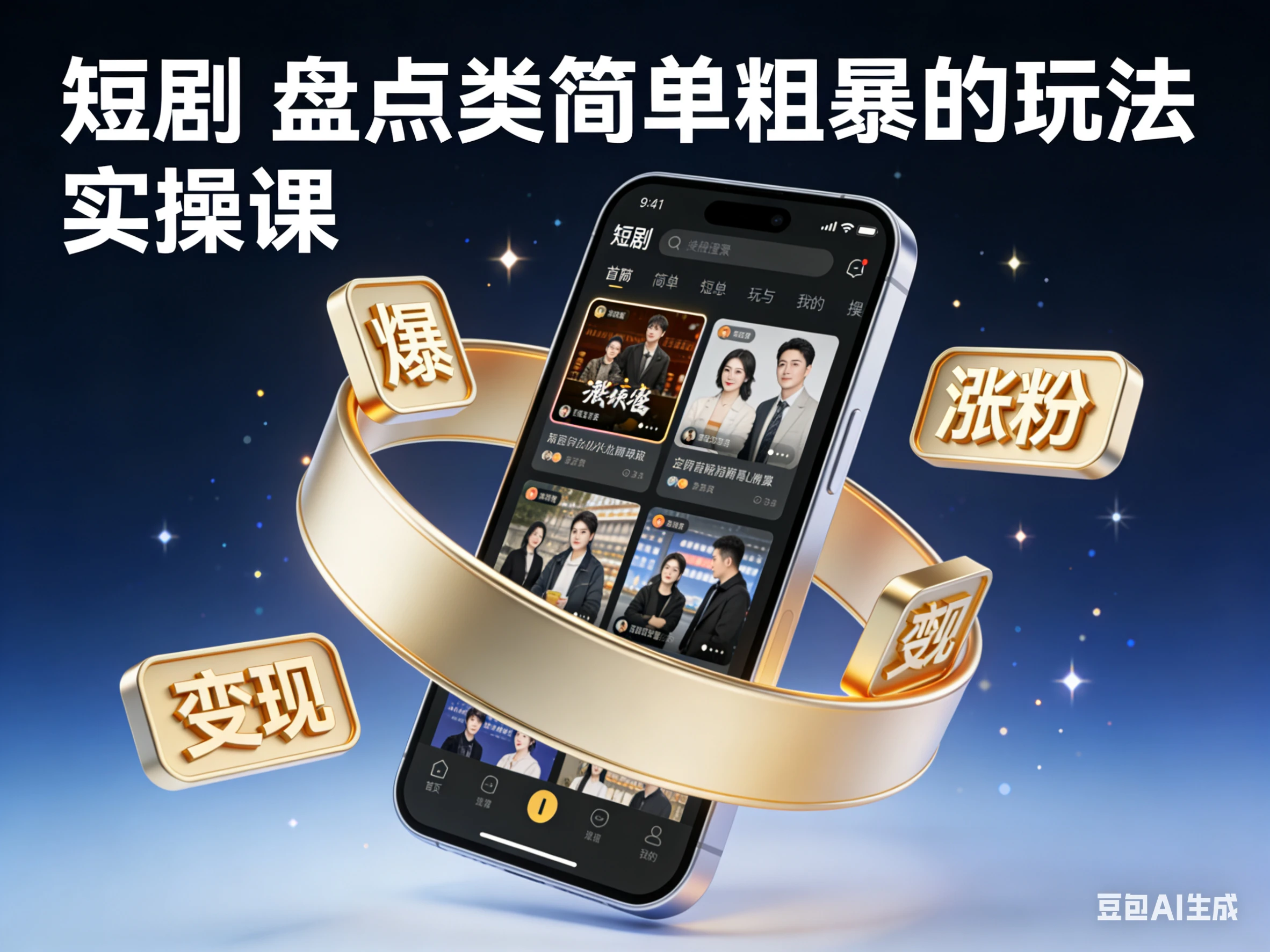 短剧 盘点类简单粗暴的玩法 实操课-离锋创库