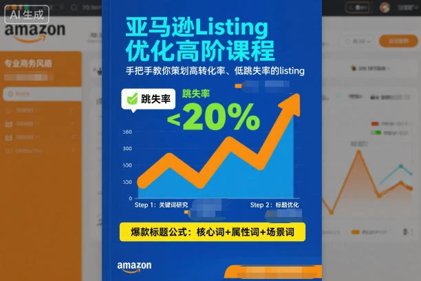 【精】亚马逊Listing优化高阶课程，手把手教你策划高转化率、低跳失率的listing-离锋创库
