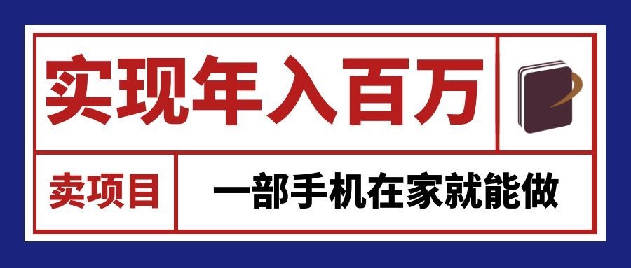 通过网创平台“卖项目”实现年入百万，一部手机在家就能做！-离锋创库