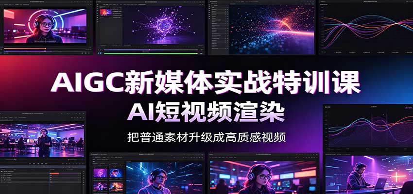 AIGC新媒体实战特训课：工具入门实操，AI短视频渲染，数字人商业视频制作-离锋创库