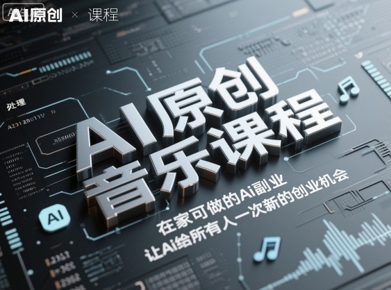 AI原创音乐课程，在家可做的Ai副业，让Ai给所有人一次新的创业机会-离锋创库
