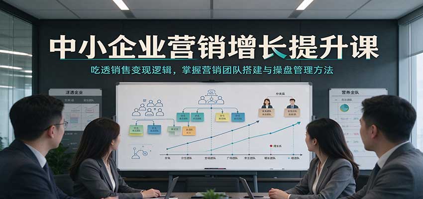 中小企业营销增长提升课:吃透销售变现逻辑,掌握营销团队搭建与操盘管理方法-离锋创库