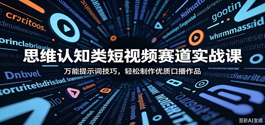 思维认知类短视频赛道实战课:万能提示词技巧,轻松制作优质口播作品-离锋创库