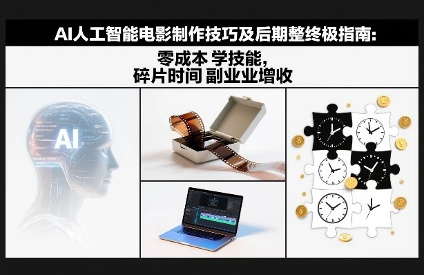 【精】AI人工智能电影制作技巧及后期完整终极指南：零成本学技能，碎片时间副业增收-离锋创库