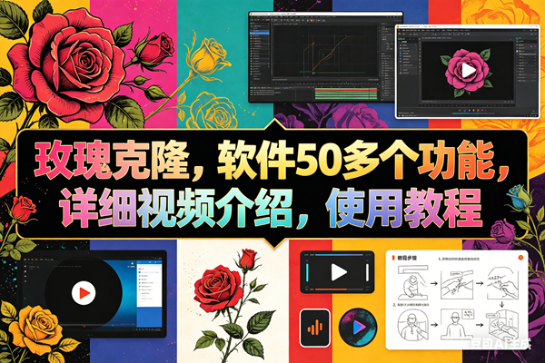 （18093期）玫瑰克隆工具，ai智能体软件，自媒体神器，一键爆款，60多个功能详细教程-离锋创库