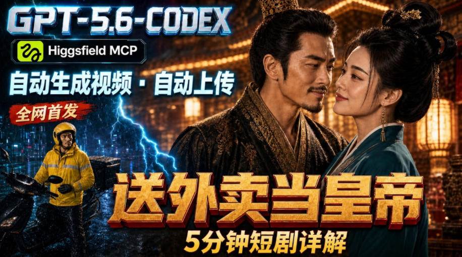 （19540期）GPT-5.6 Codex+Higgsfield MCP：一条指令生成5分钟短剧并自动上传YouTube（油管）-离锋创库