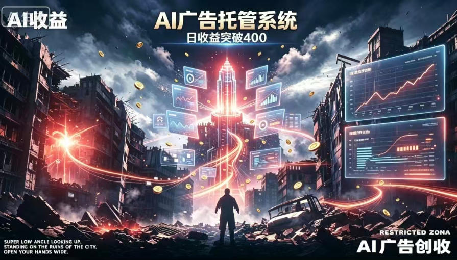 AI智能广告，全自动化运行，单日可达400+，小白新手0基础上手【揭秘】-离锋创库