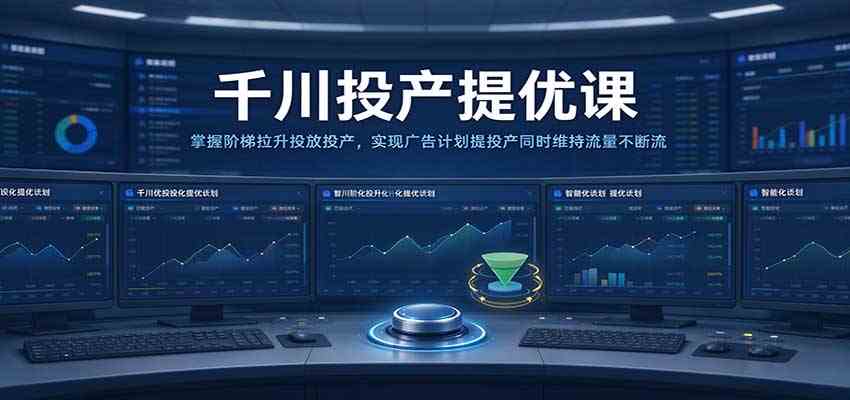 千川投产提优课:掌握阶梯拉升投放投产,实现广告计划提投产同时维持流量不断流-离锋创库