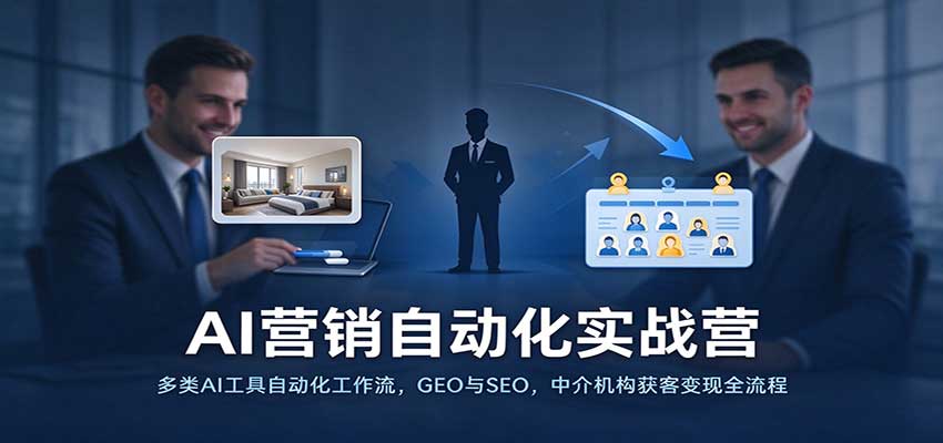 AI营销自动化实战营:多类AI工具自动化工作流,GEO与SEO,中介机构获客变现全流程-离锋创库