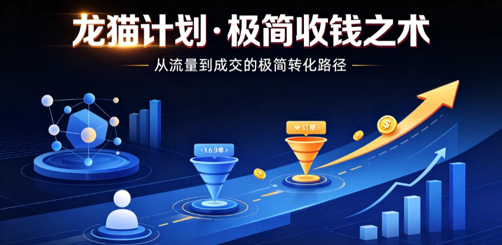 【精】龙猫计划·极简收钱之术,从流量到成交的极简转化路径(价值3980元)-离锋创库