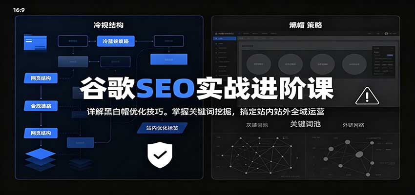 2026谷歌SEO实战进阶课：详解黑白帽优化技巧，掌握关键词挖掘，搞定站内站外全域运营-离锋创库
