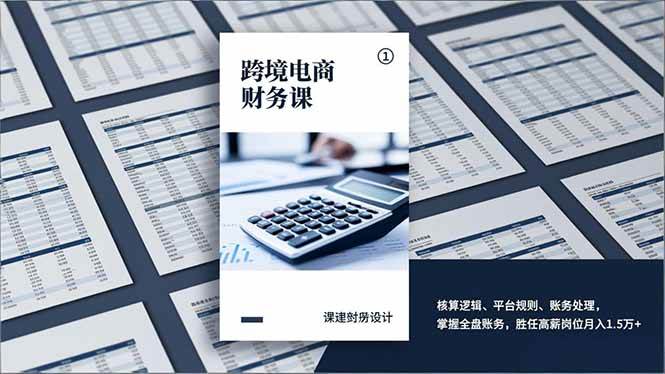 （17036期）跨境电商财务课，核算逻辑、平台规则、账务处理，掌握全盘账务，胜任高薪岗位月入1.5万+-离锋创库