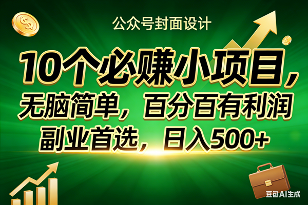 （17694期）10个必赚小项目，无脑简单，百分百有利润，副业首选，日入400+-离锋创库