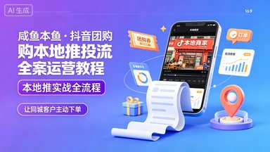 咸鱼本鱼·抖音团购本地推投流全案运营教程-离锋创库
