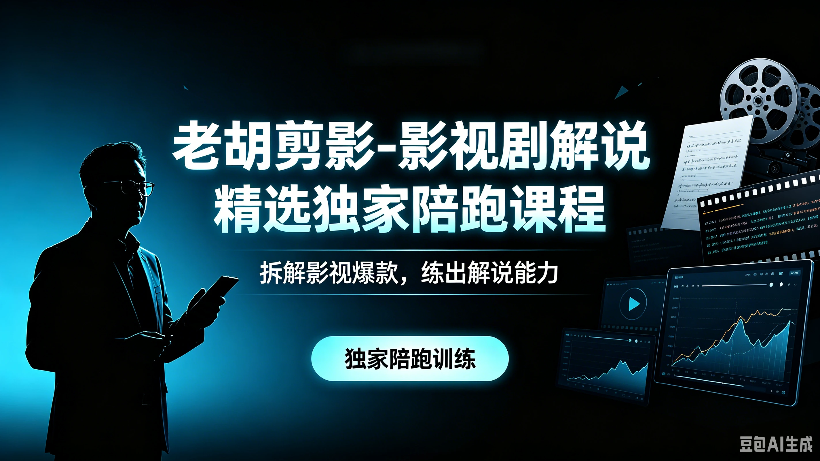 【精】老胡剪影-影视剧解说精选独家陪跑课程，拆解影视爆款，练出解说能力-离锋创库