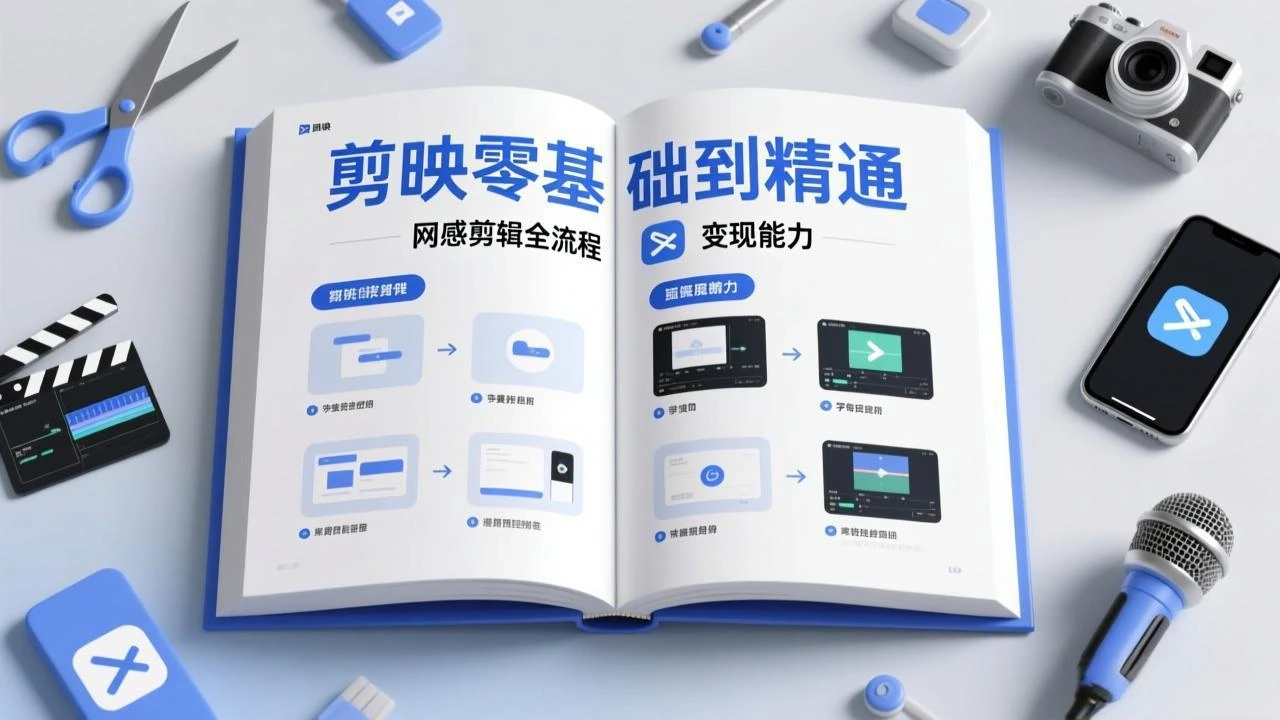 【精】剪映零基础也能快速上手，从入门到精通掌握网感剪辑全流程，掌握能直接变现的剪辑能力-离锋创库