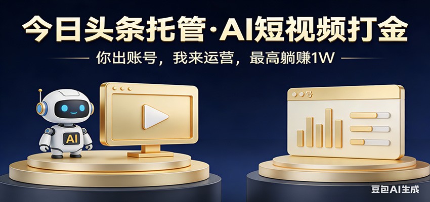 头条号AI托管,我提供作品,你提供账号,每天5分钟发布,小白躺赚3000+-离锋创库