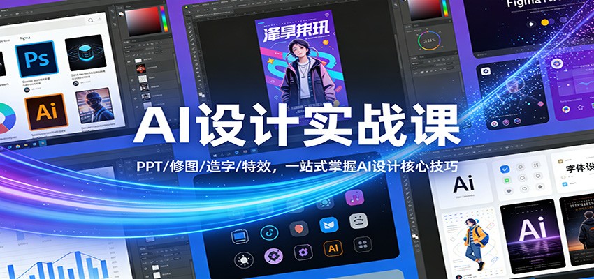 AI设计实战课：PPT/修图/造字/特效，一站式掌握AI设计核心技巧-离锋创库