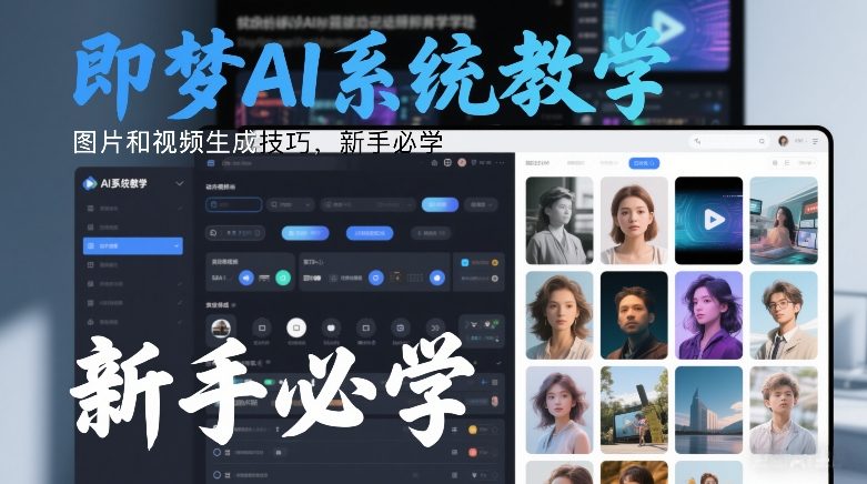 即梦AI系统教学，图片和视频生成技巧，新手必学-离锋创库