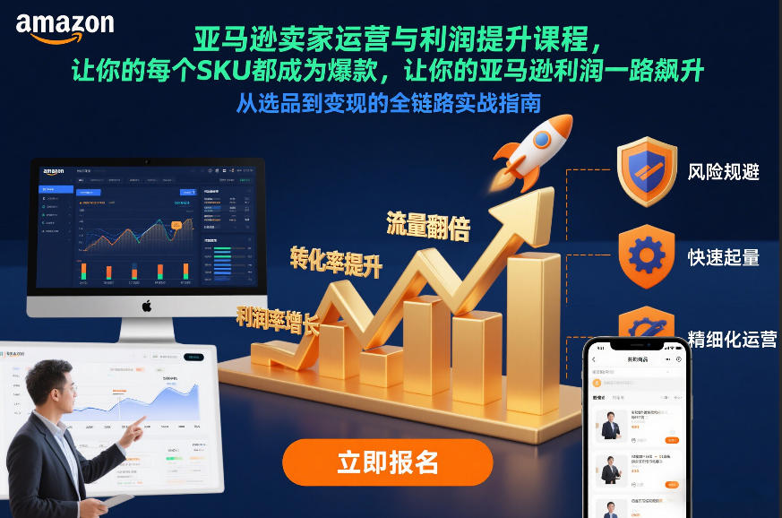 亚马逊卖家运营与利润提升课程，让你的每个SKU都成为爆款，让你的亚马逊利润一路飙升（更新26年3月）-离锋创库