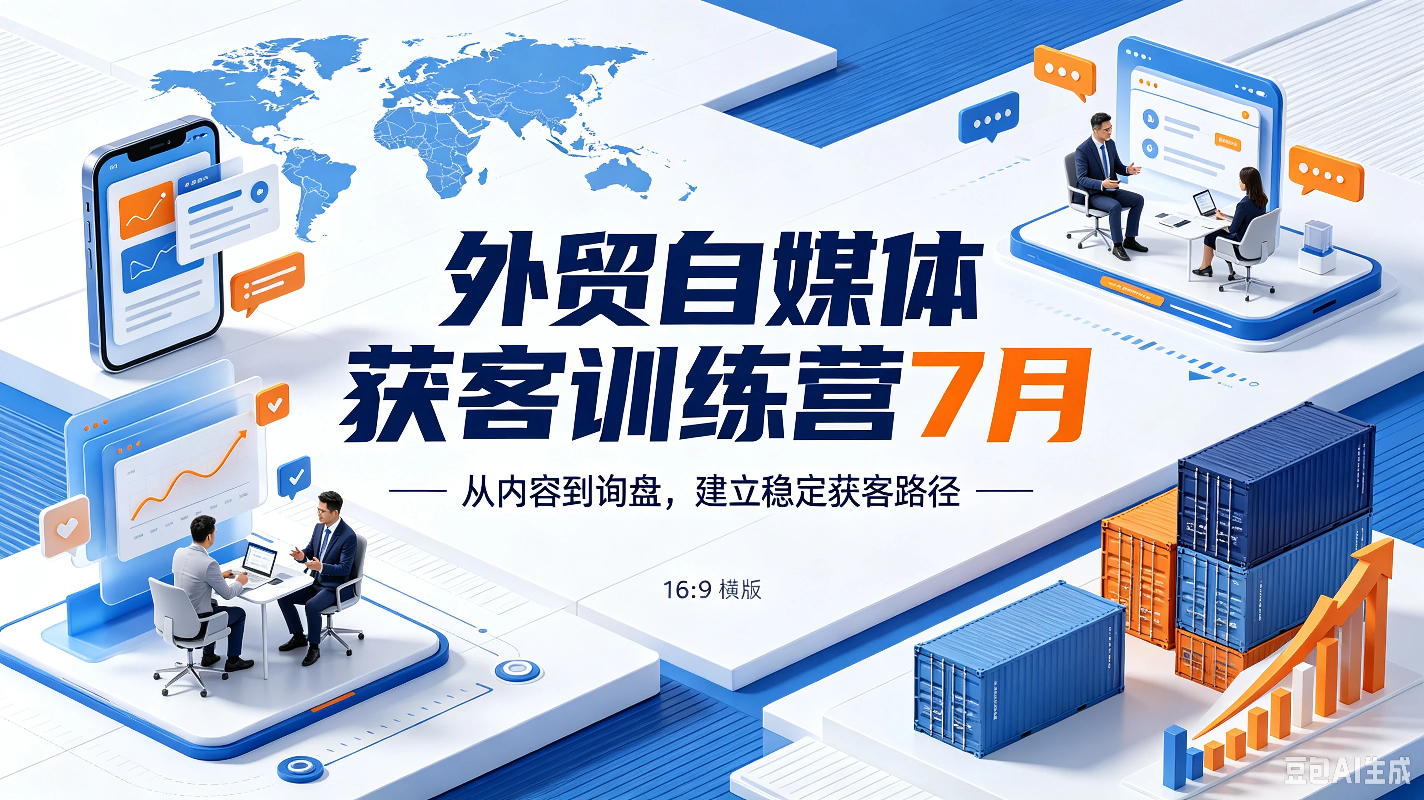 【精】外贸自媒体获客训练营7月，从内容到询盘，建立稳定获客路径-离锋创库