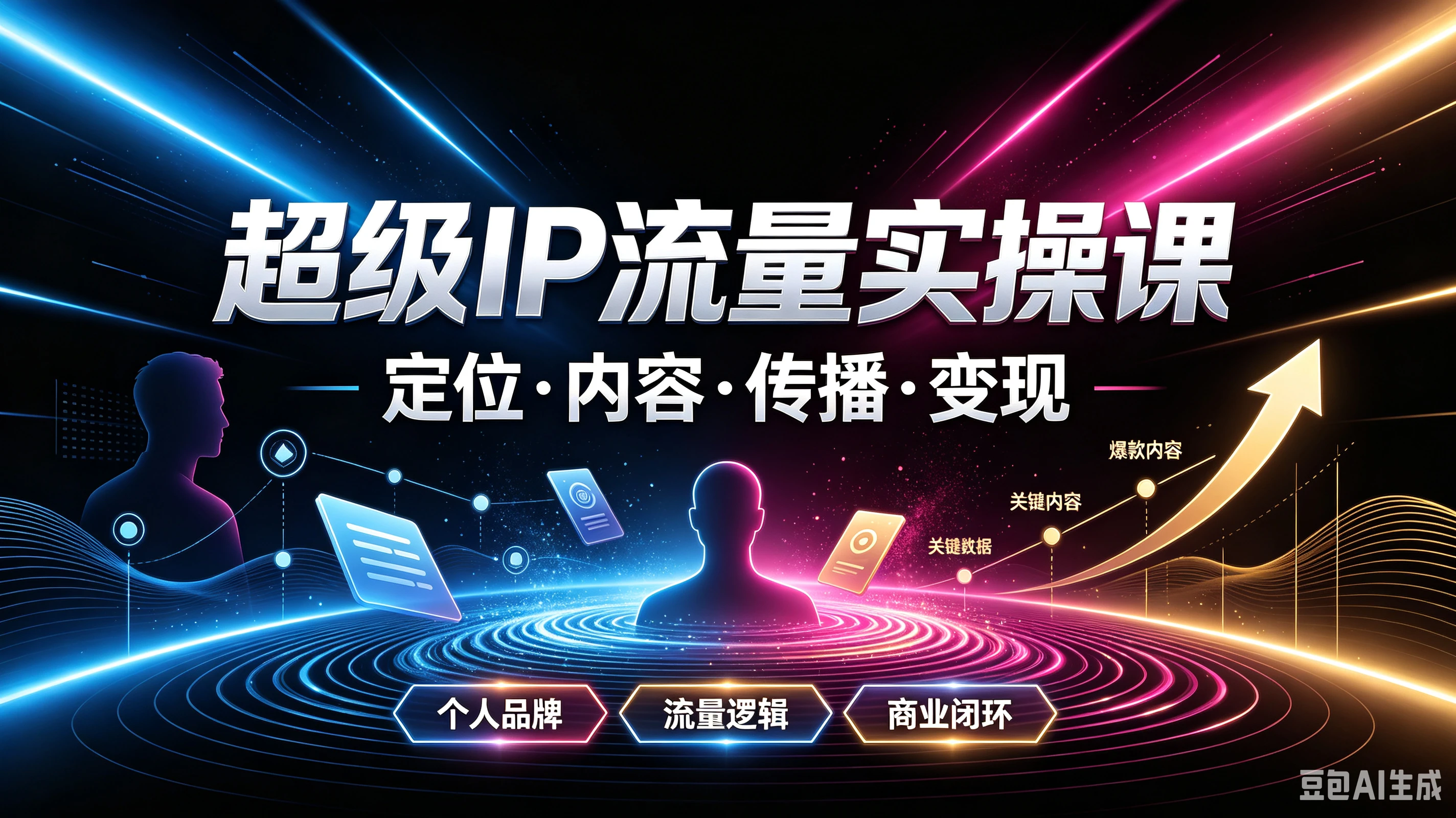 【精】超级IP流量实操课,定位·内容·传播·变现,个人品牌、流量逻辑、商业闭环-离锋创库